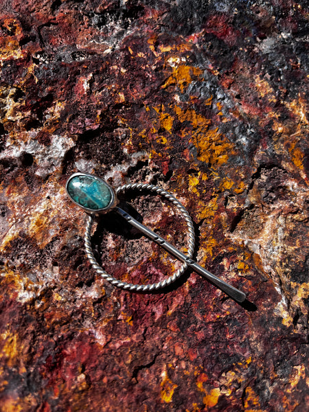 Chrysocolla Turquoise Hat Pin