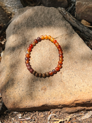 Men's Agate and Wood bracelet