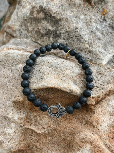 Women's Lava Stone and Hamsa