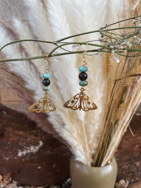 Lunar Moth earrings