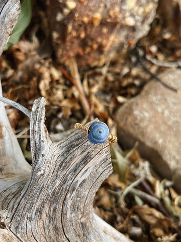 14k gold filled wire wrapped bone