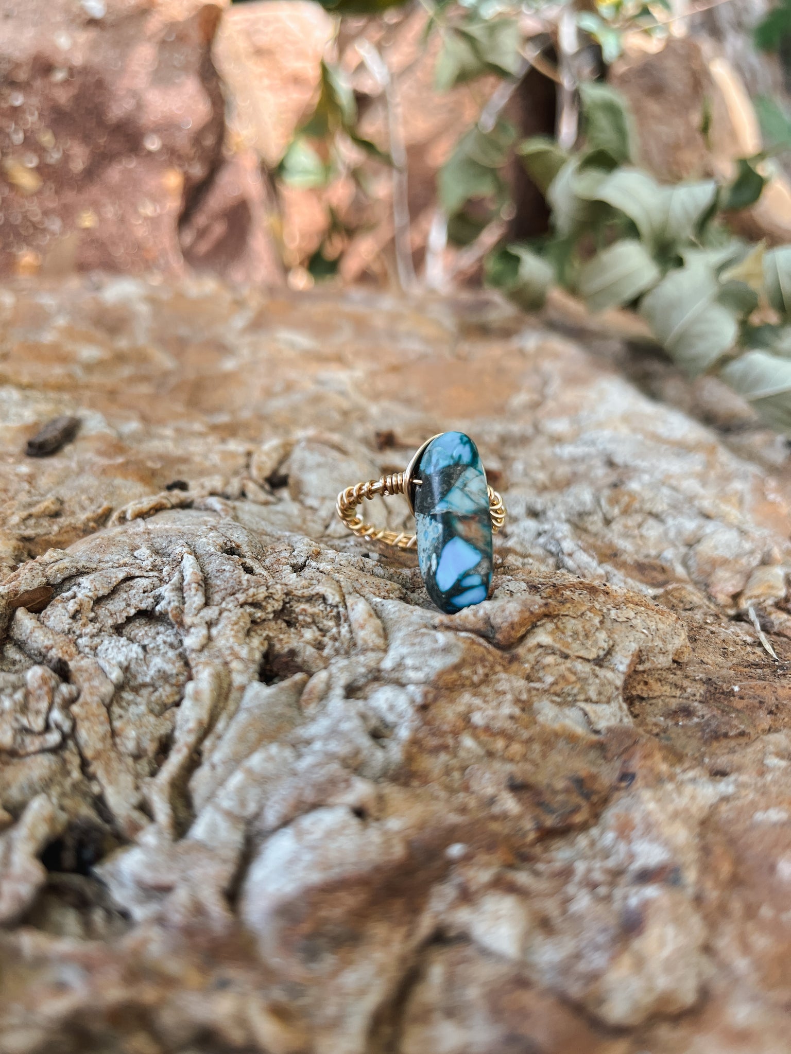 14k gold filled wire wrapped Imperial Jasper