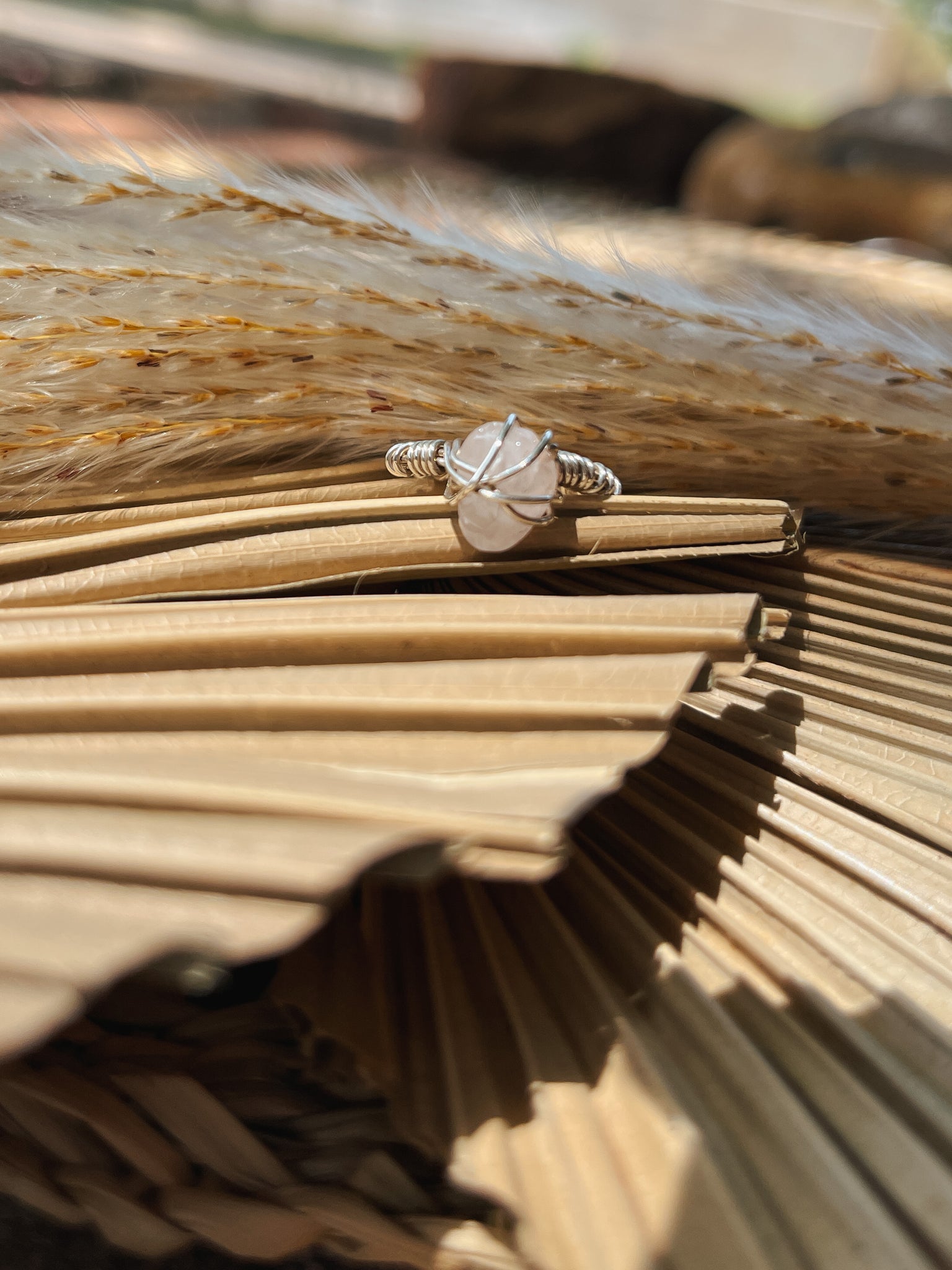 Sterling silver wire wrapped Rose Quartz